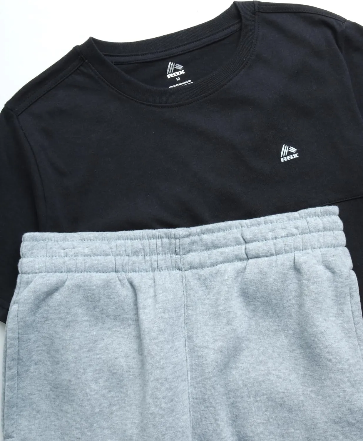 RBX Boys' Active Jogger Set - 2 Piece Hooded Short Sleeve T-Shirt and Fleece Joggers (Size: 4-12)