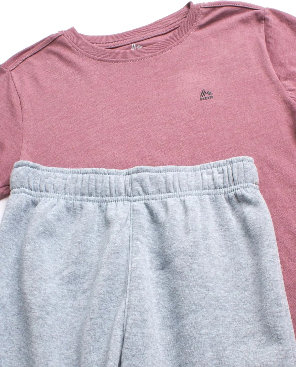 RBX Boys' Active Jogger Set - 2 Piece Hooded Short Sleeve T-Shirt and Fleece Joggers (Size: 4-12)