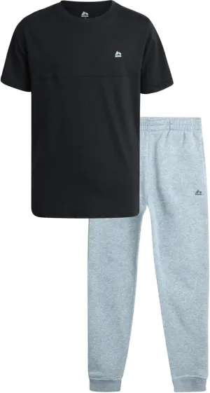 RBX Boys' Active Jogger Set - 2 Piece Hooded Short Sleeve T-Shirt and Fleece Joggers (Size: 4-12)
