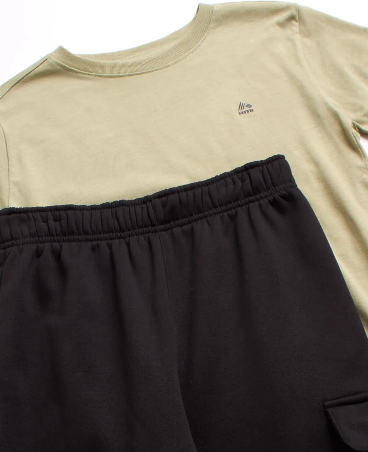 RBX Boys' Active Jogger Set - 2 Piece Hooded Short Sleeve T-Shirt and Fleece Joggers (Size: 4-12)