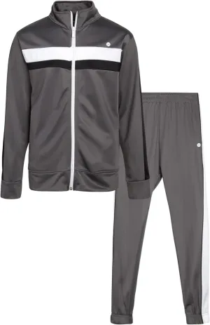 RBX Boys' Active Tracksuit Set - 2 Piece Zip Tricot Track Jacket and Jogger Pants (8-12)