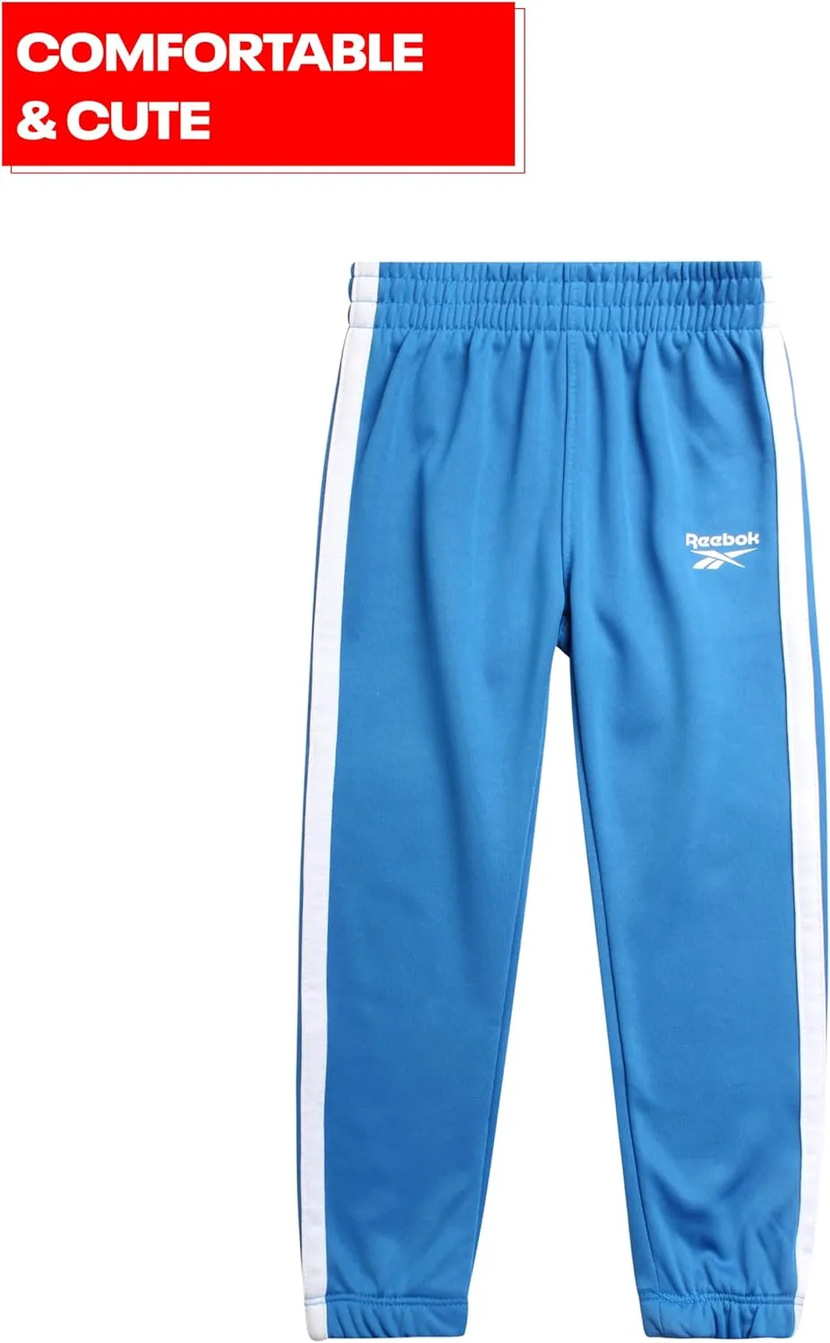 Reebok Baby Toddler Boys' Sweatsuit Set - 2 Piece Full Zip Up Fleece Hoodie Jogger Pants Set Playwear Lounge Wear (12M-7)
