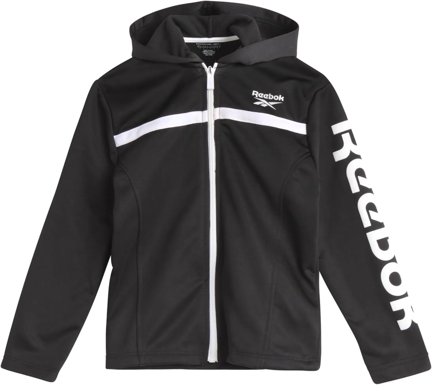 Reebok Baby Toddler Boys' Sweatsuit Set - 2 Piece Full Zip Up Fleece Hoodie Jogger Pants Set Playwear Lounge Wear (12M-7)