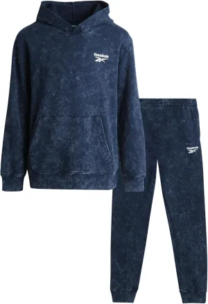 Reebok Boys' Jogger Set - 2 Piece Active Fleece Long Sleeve Hoodie Sweatshirt and Jogger Sweatpants for Boys (Sizes: 4-10)