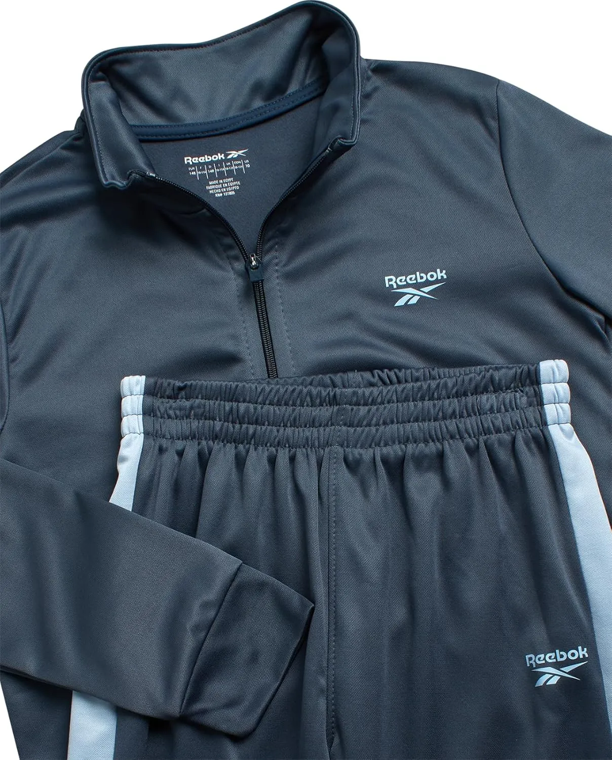 Reebok Boys' Jogger Set - 2 Piece Full Zip Athletic Performance Jacket and Jogger Sweatpants for Boys (Sizes: 9-12)