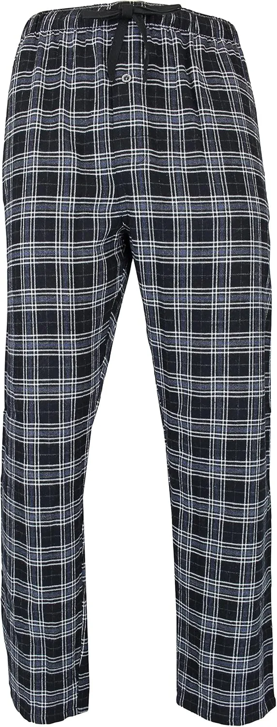 RK Classical Sleepwear Mens 100% Cotton Flannel Pajama Pants,