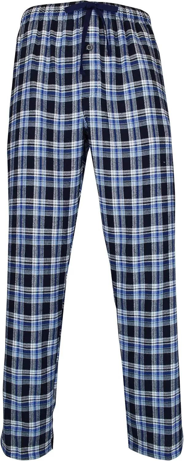 RK Classical Sleepwear Mens 100% Cotton Flannel Pajama Pants,