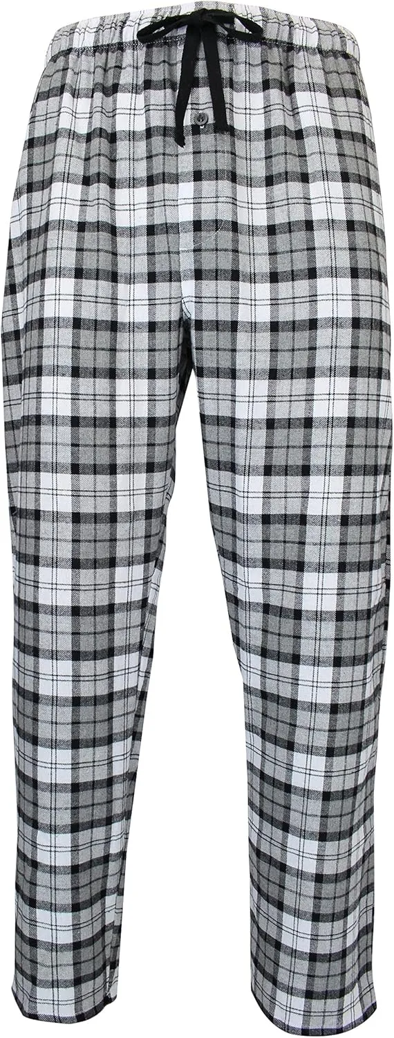 RK Classical Sleepwear Mens 100% Cotton Flannel Pajama Pants,