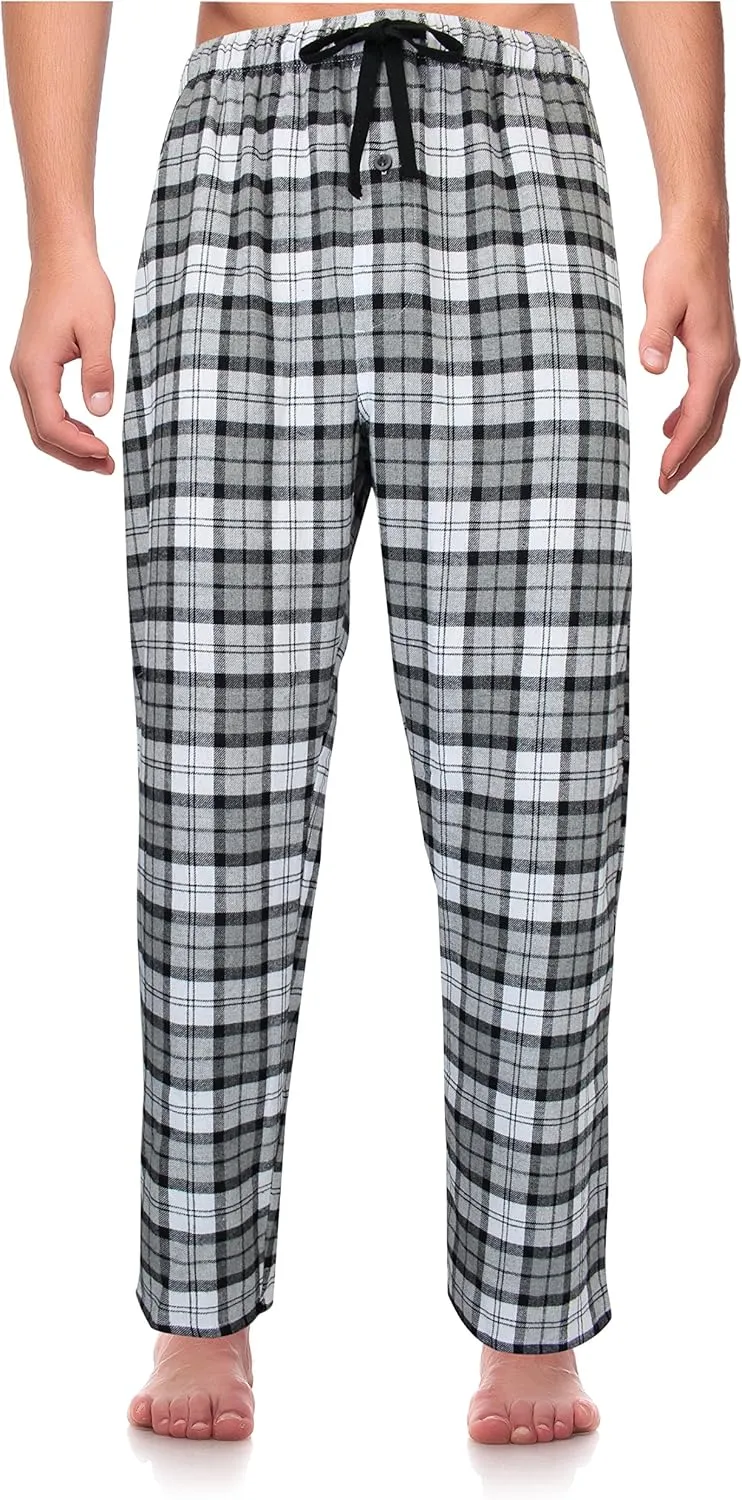 RK Classical Sleepwear Mens 100% Cotton Flannel Pajama Pants,
