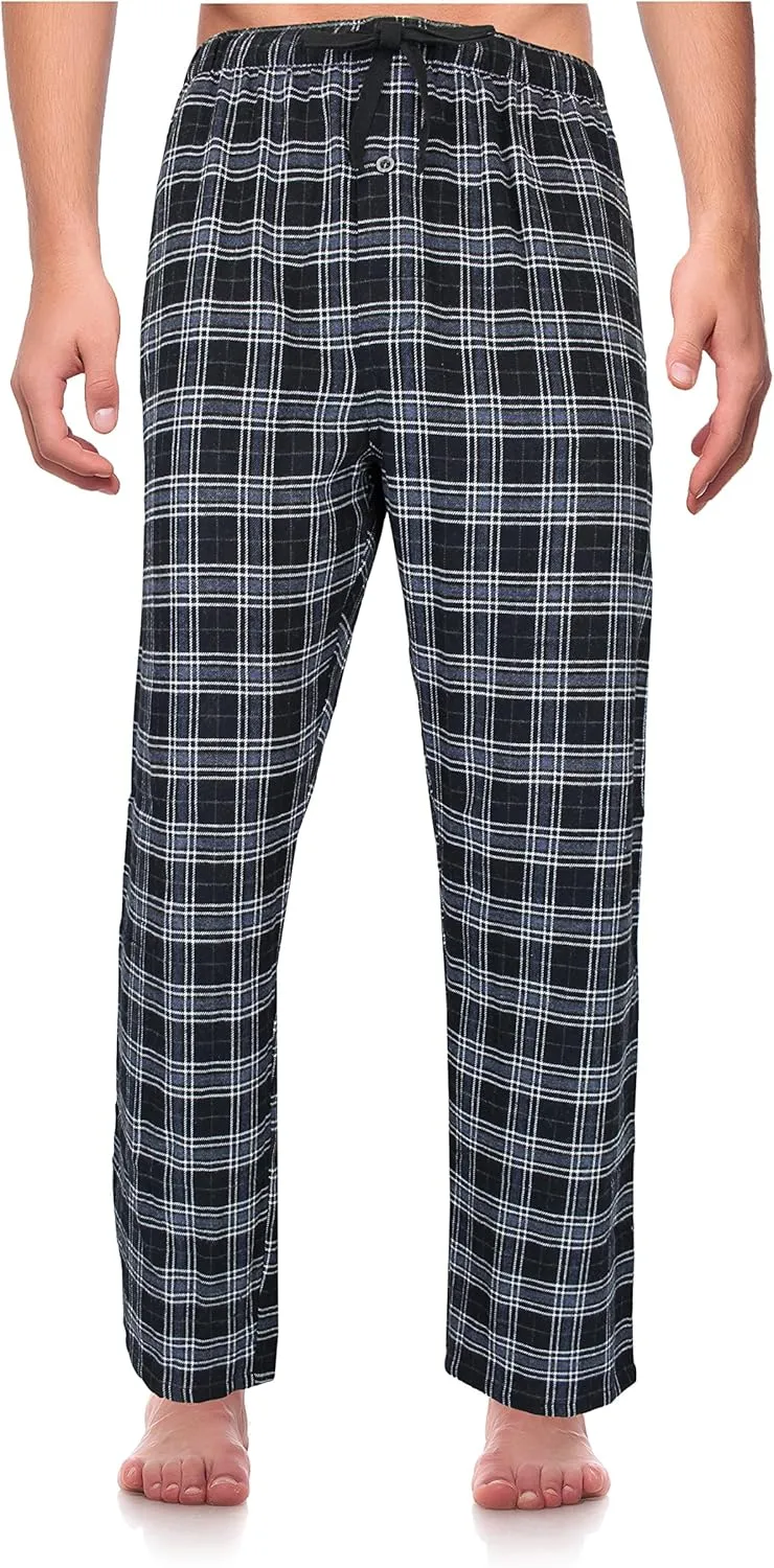 RK Classical Sleepwear Mens 100% Cotton Flannel Pajama Pants,