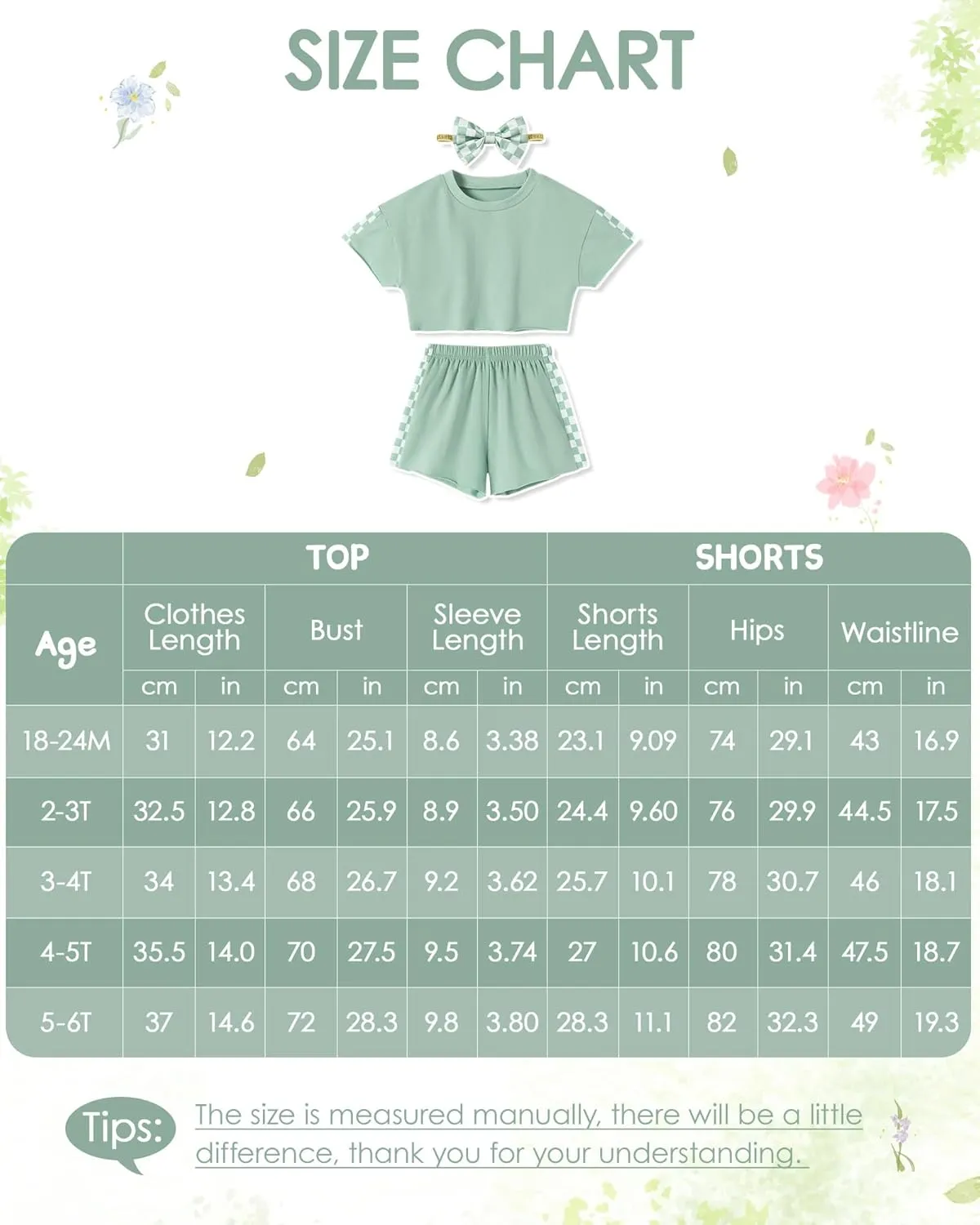 SANMIO Toddler Girl Clothes 18M-6T Toddler Girls Outfits Cute T-Shirt Shorts Headband 3Pcs Summer Baby Clothing Sets
