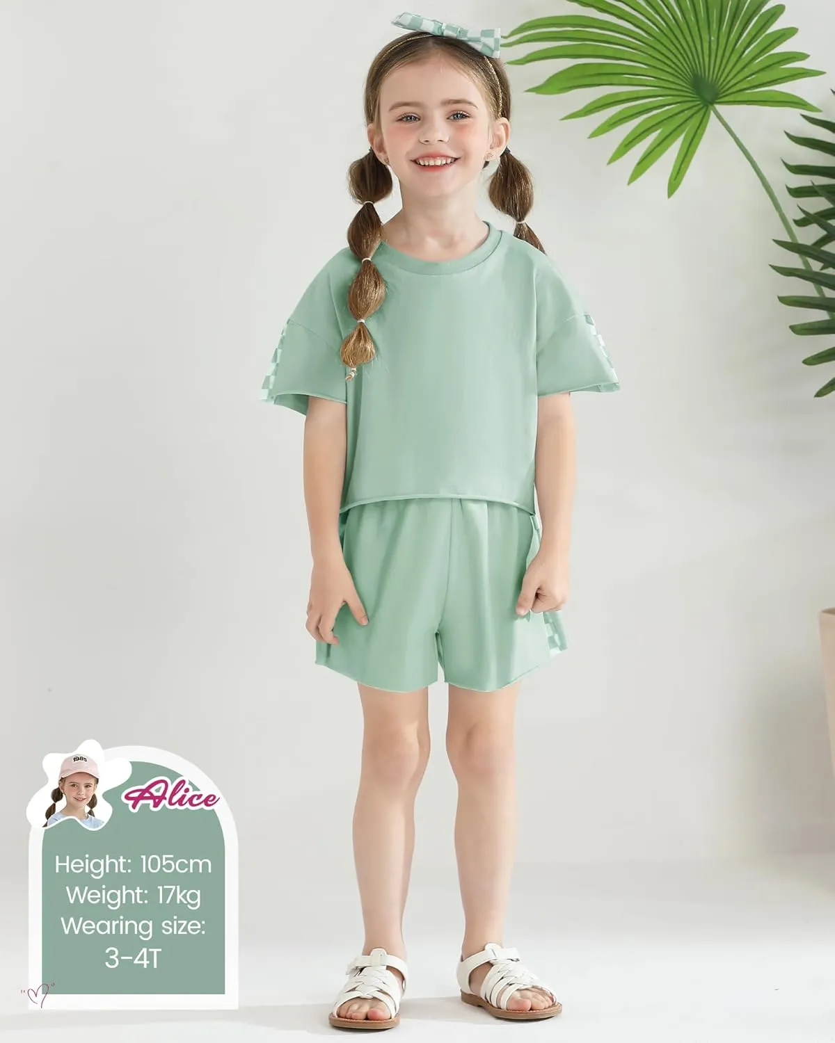 SANMIO Toddler Girl Clothes 18M-6T Toddler Girls Outfits Cute T-Shirt Shorts Headband 3Pcs Summer Baby Clothing Sets