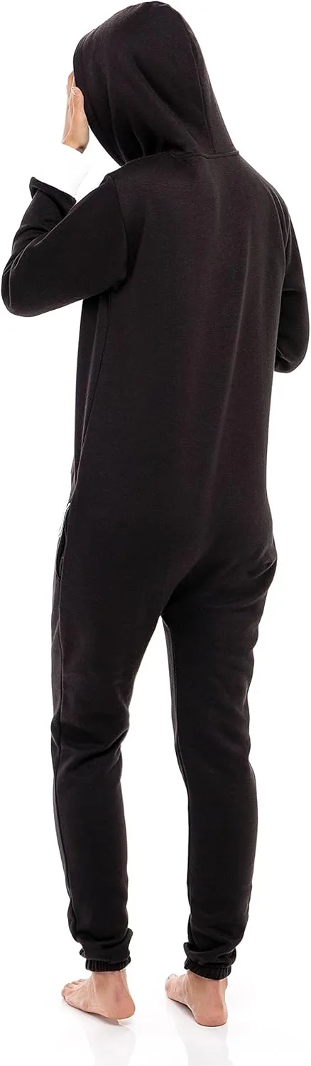 Skylinewears Women's Fleece Non-Footed One Piece Onesie Adult Hooded Pajamas Ladies Jumpsuit