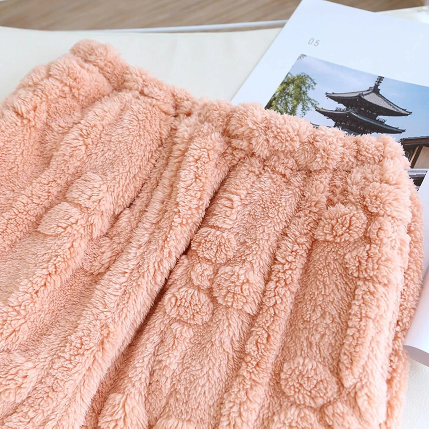 Sunward Cashmere Soft Winter Pajama Pants for Women Thermal Fuzzy Fluffy Coral Pajama Bottoms Fleece Loose Comfy Pants