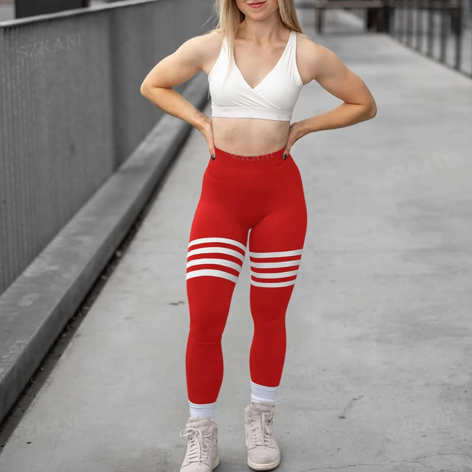 SZKANI Workout Leggings for Women Scrunch Butt Lifting Leggings Booty High Waist Yoga Pants Seamless Gym Tights