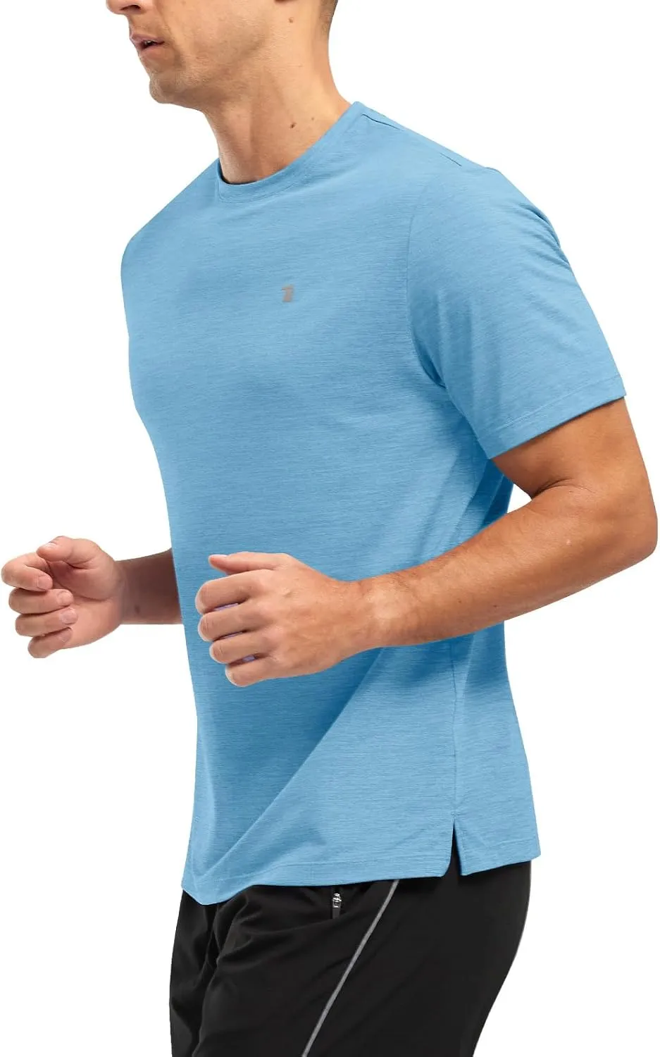 TBMPOY Men's Workout Dry Fit T-Shirt Quick Dry UPF 50  Athletic Shirt Moisture Wicking Lightweight Top Running Activewear