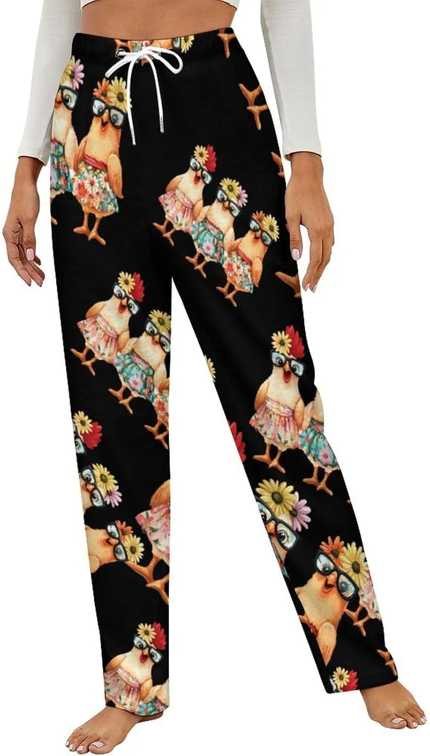 Three French Hens Women's Pajama Pants Fleece Warm Pj Bottoms Sleepwear Lounge Pants Loungewear