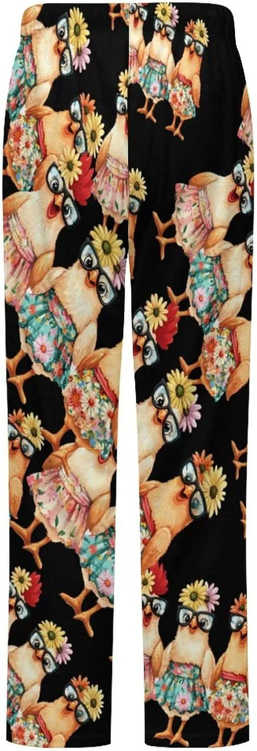 Three French Hens Women's Pajama Pants Fleece Warm Pj Bottoms Sleepwear Lounge Pants Loungewear