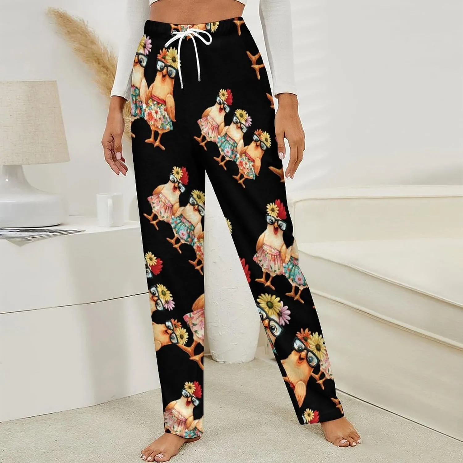 Three French Hens Women's Pajama Pants Fleece Warm Pj Bottoms Sleepwear Lounge Pants Loungewear