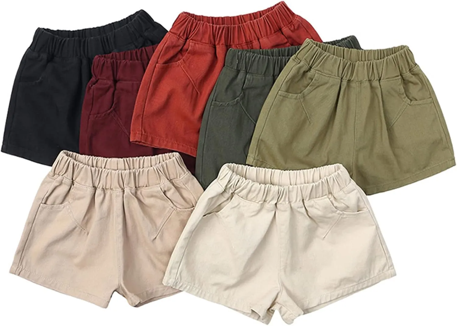 Toddler Baby Boy Shorts,Lightweight Cotton Shorts for Kids Boys Girls Summer Elastic Waist Active Jogger Short Pants