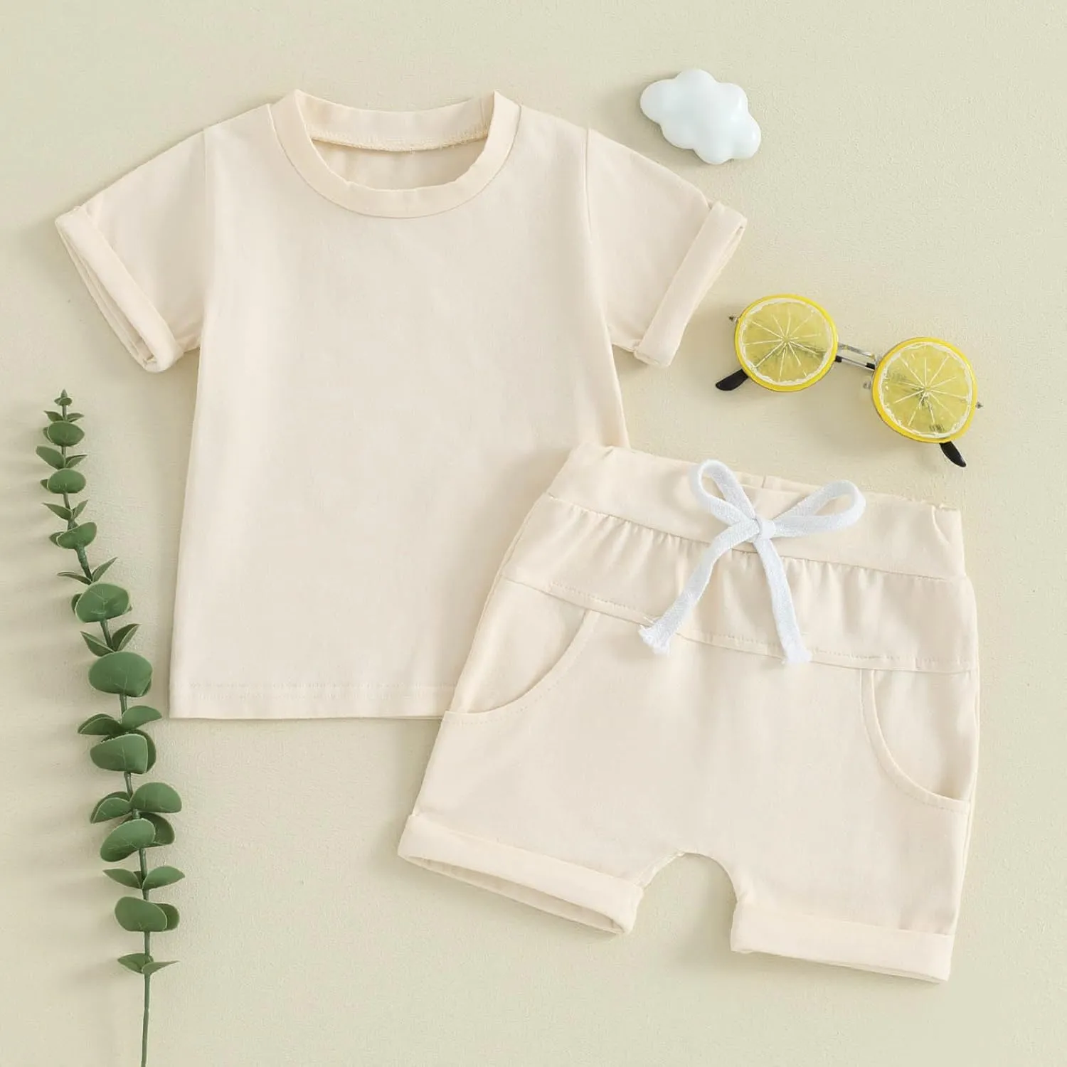 Toddler Baby Boy Summer Clothes Infant Boy T Shirt Shorts Outfits Contrast Color Cute Newborn Baby Boy Clothes