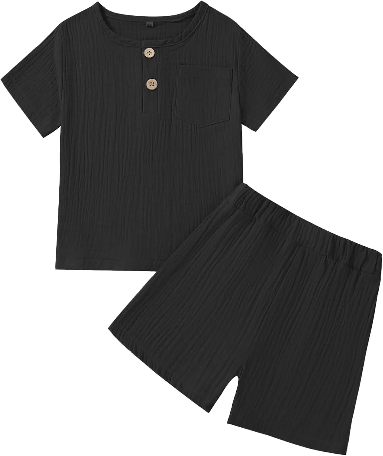 Toddler Baby Boys Outfit Cotton Linen Set Button Up Short Sleeve Shirts and Shorts Set Baby Boy Summer Clothes Outfit