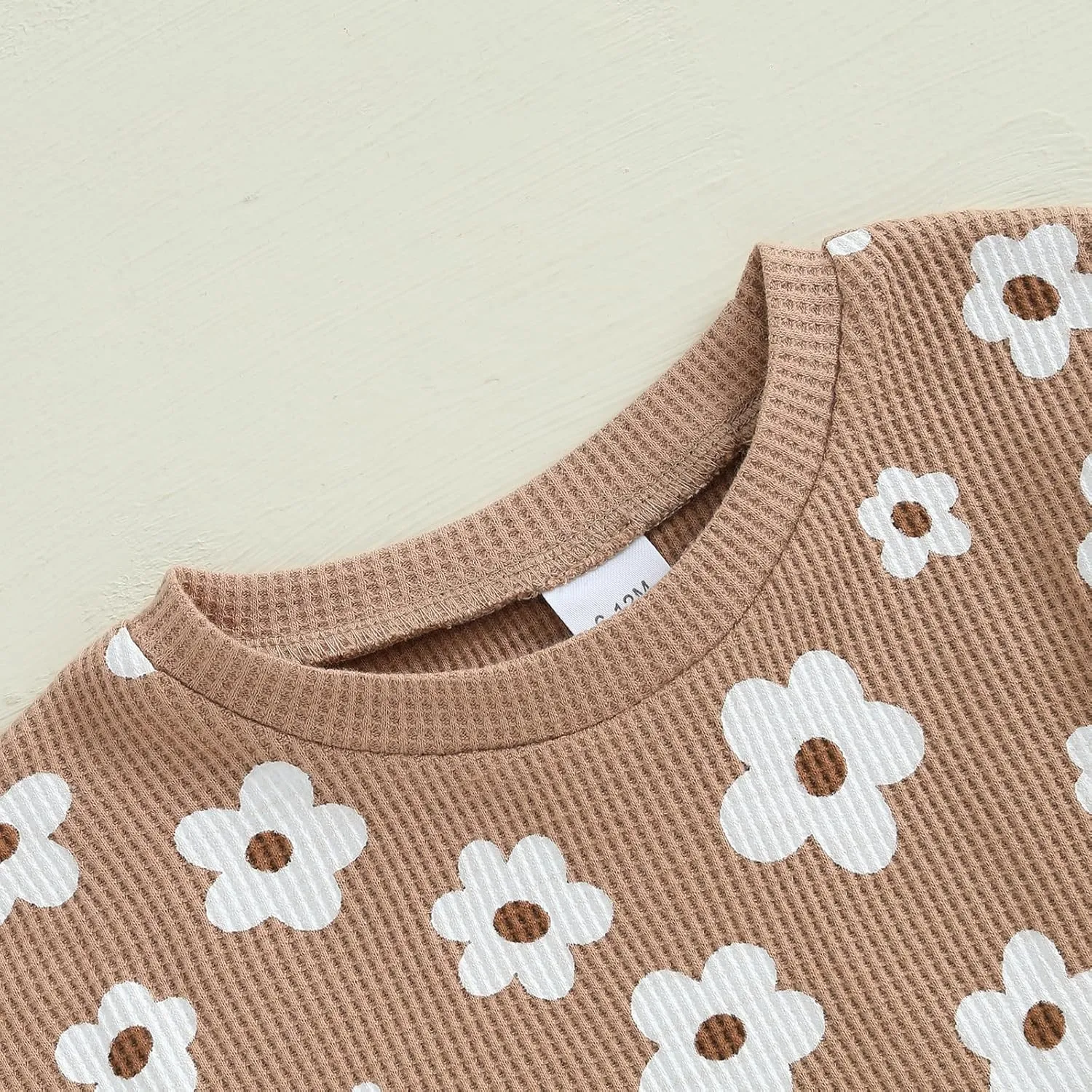 Toddler Baby Girls Summer Outfits Cute Daisy Ruffle Ribbed Short Sleeve T-Shirts Tops Floral Shorts 2Pcs Sets
