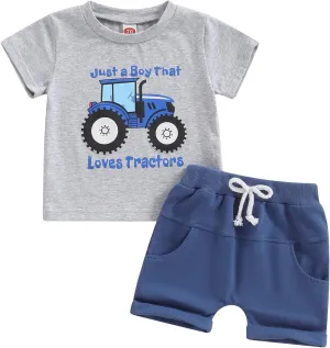 Toddler Boy Clothes Baby Boy Outfits Summer Short Sleeve T Shirts Athletic Shorts Newborn Boys' Clothing Sets