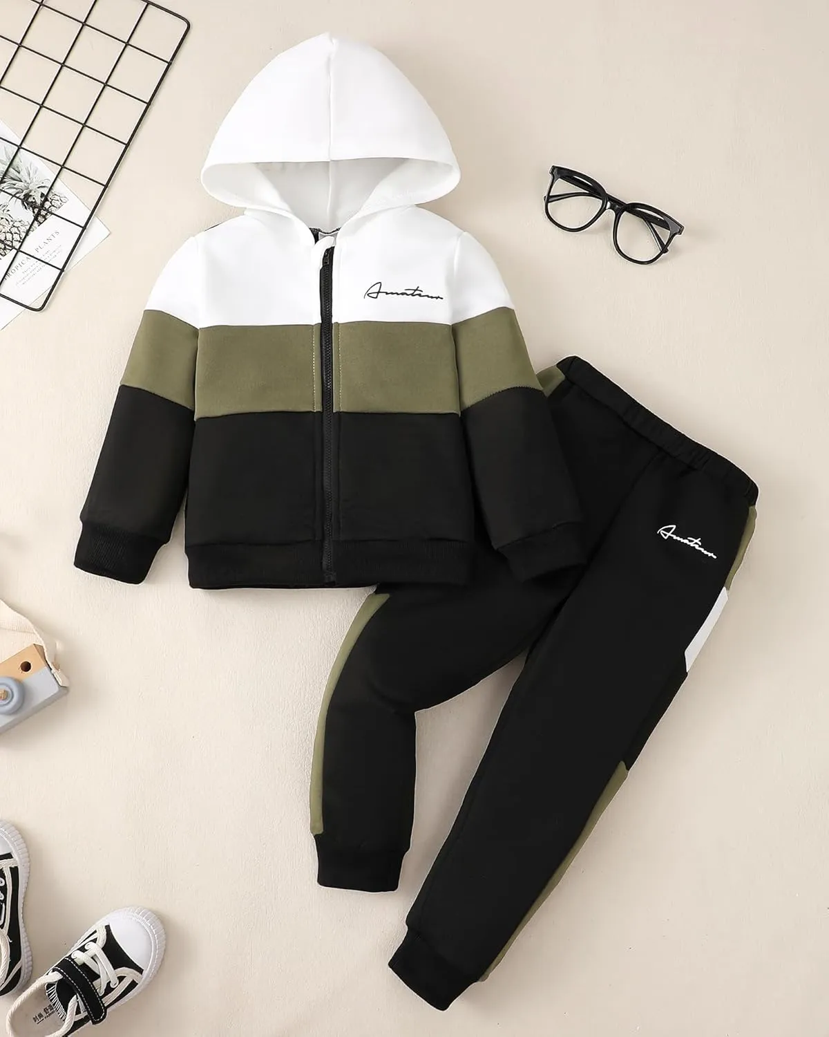 Toddler Boy Clothes Fall Winter Outfits Boy's Tracksuits Hoodie Sweatshirt Tops Sweatpants Zipper Coat Jacket