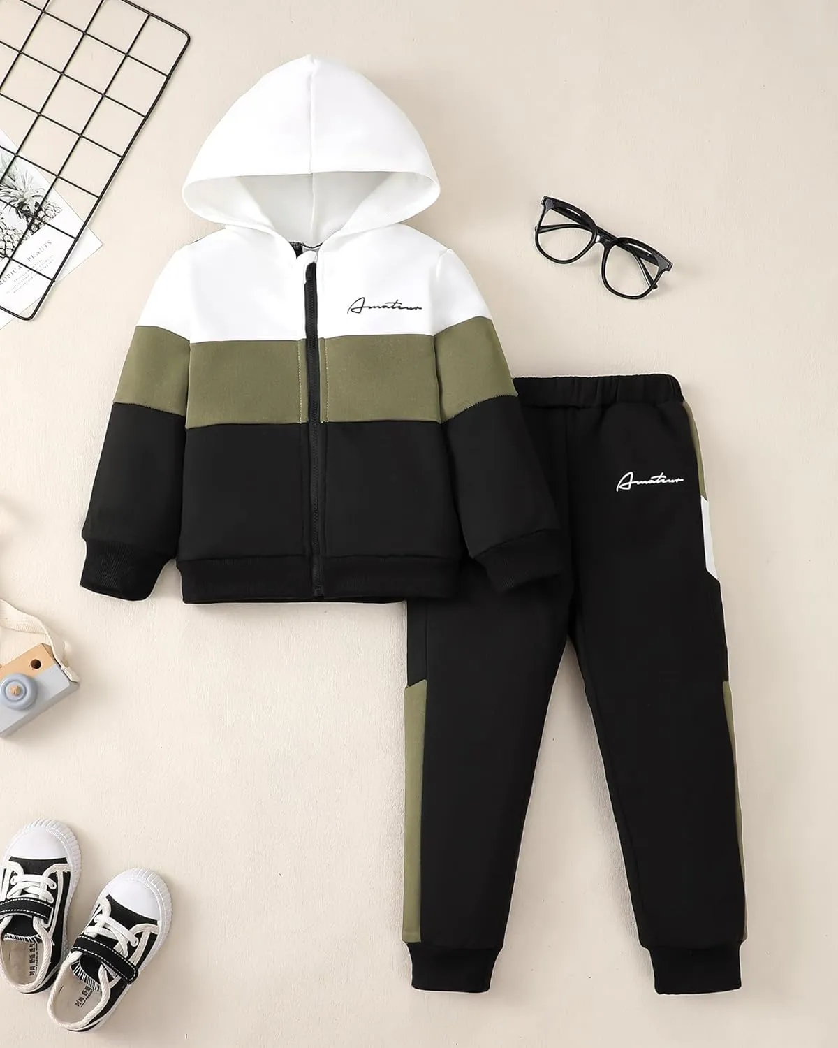 Toddler Boy Clothes Fall Winter Outfits Boy's Tracksuits Hoodie Sweatshirt Tops Sweatpants Zipper Coat Jacket