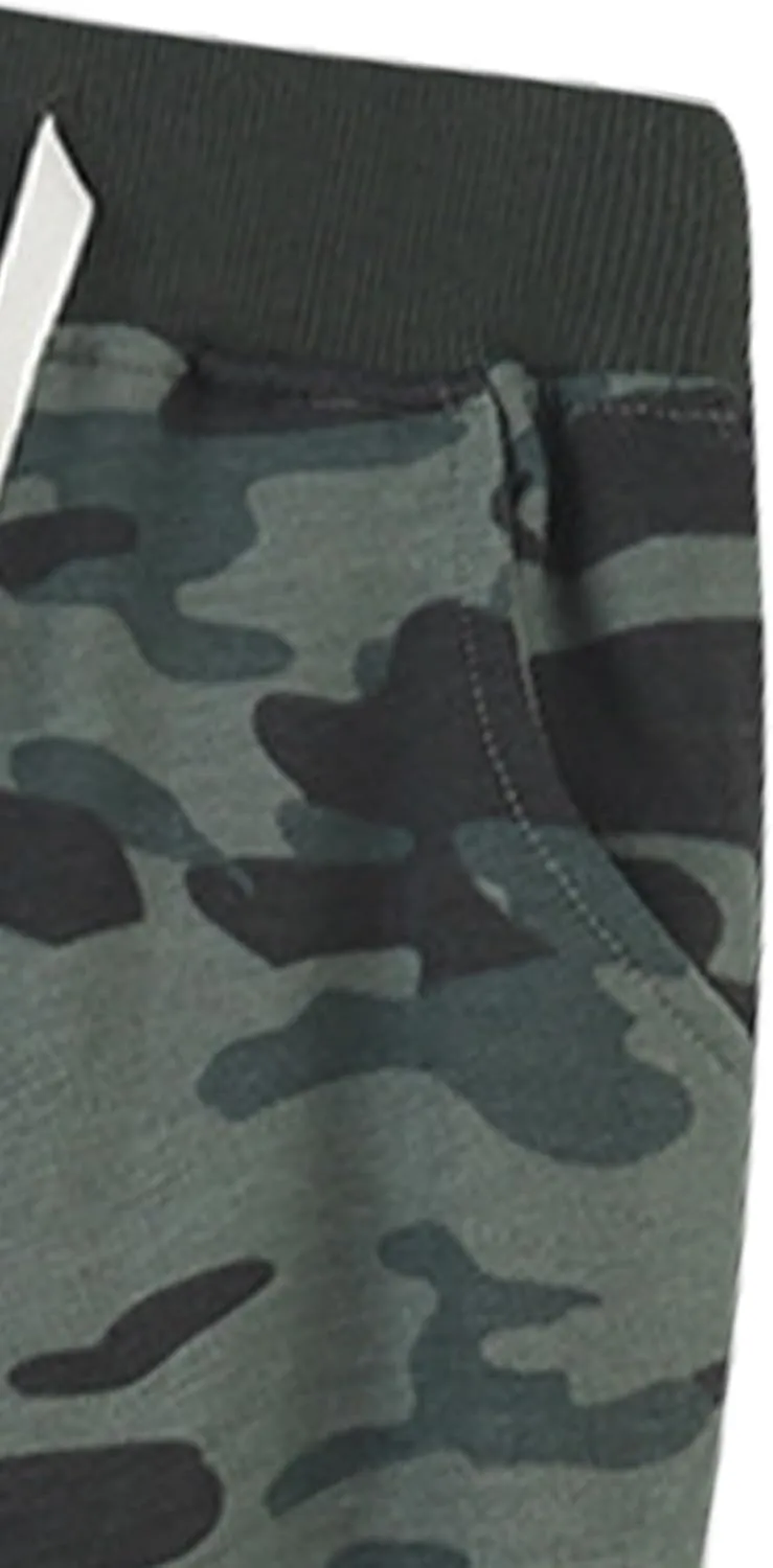 Toddler Boys Cotton Camouflage Sweatpants Kids Sports Athletic Jogger Pants Elastic Waist with Pockets