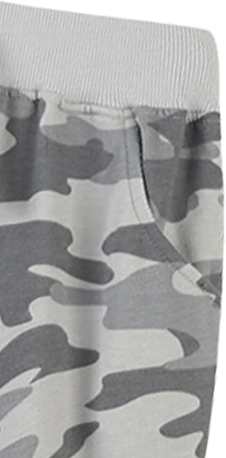 Toddler Boys Cotton Camouflage Sweatpants Kids Sports Athletic Jogger Pants Elastic Waist with Pockets