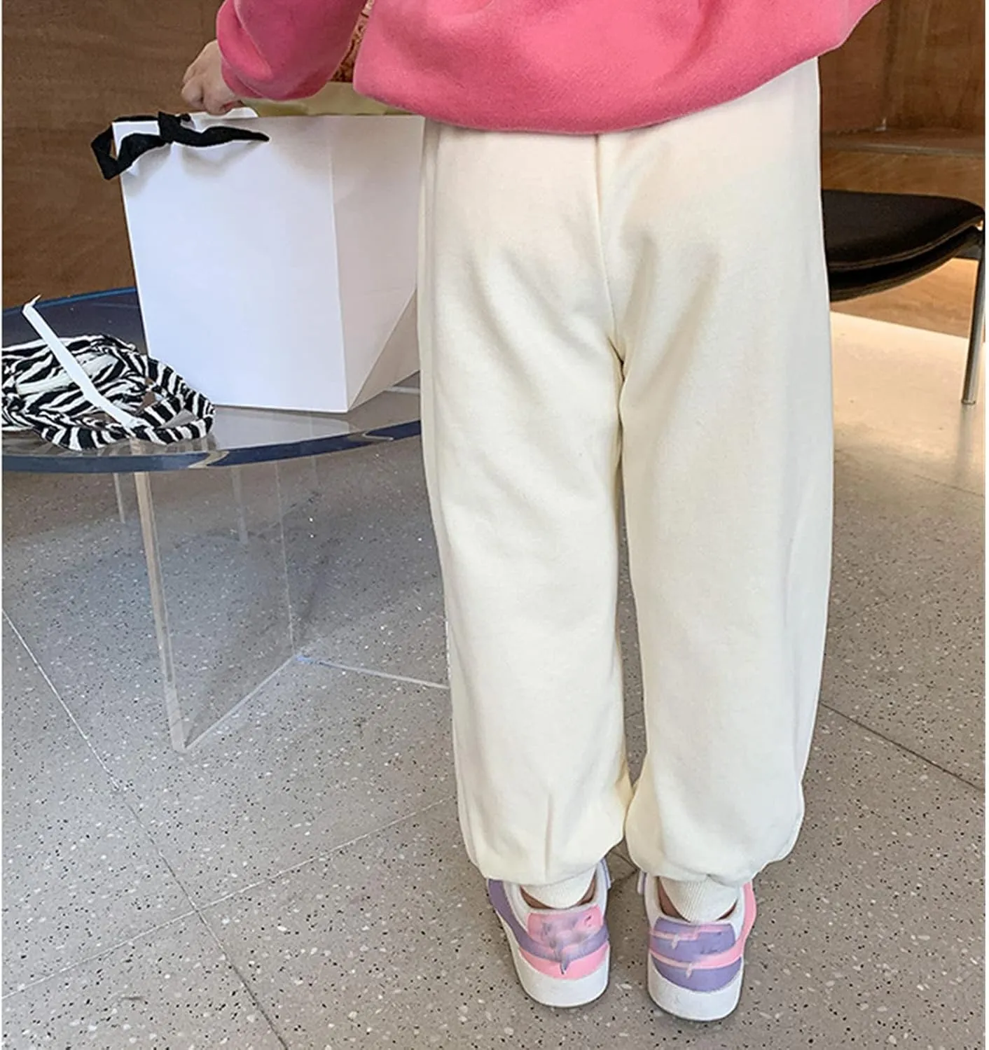 Toddler Boys Girls Fleece Pants Baby Pull-On Pants Winter Warm Sherp𝐚 Lined Sweatpants Jogger Kids Harem Pants