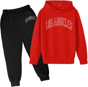 Toddler Boy's Sets Hooded Pullover And Jogger Sweatpants Suits Casual Fall Winter Letter Print Tracksuits Outfits