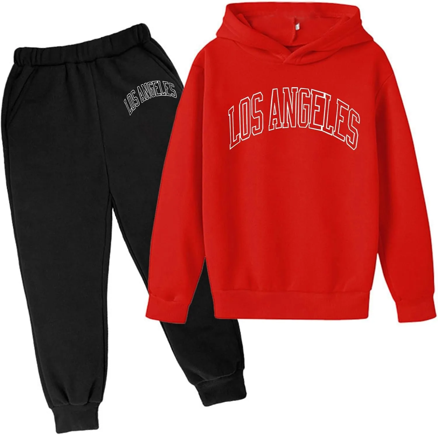 Toddler Boy's Sets Hooded Pullover And Jogger Sweatpants Suits Casual Fall Winter Letter Print Tracksuits Outfits