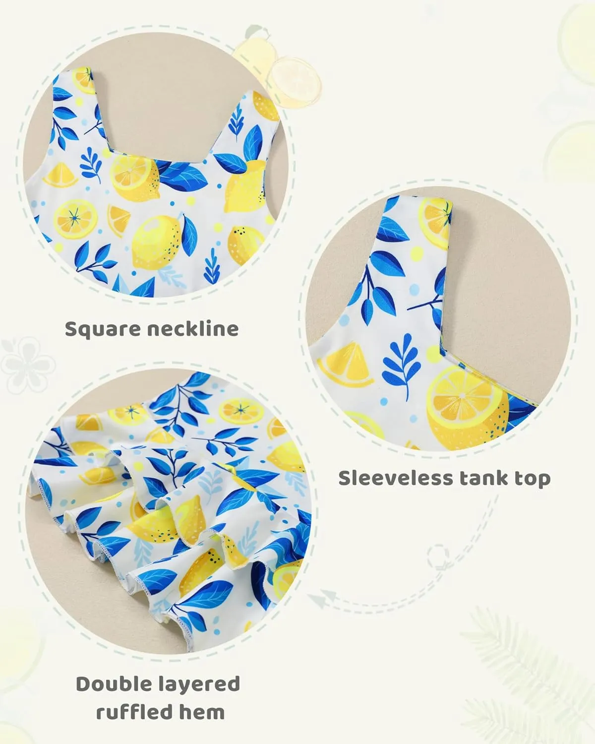 Toddler Girl Clothes Summer Outfits, Sleeveless Ruffle Hem Tank Top   Shorts 2Pcs Cute Baby Girls Clothing Set 1-5T