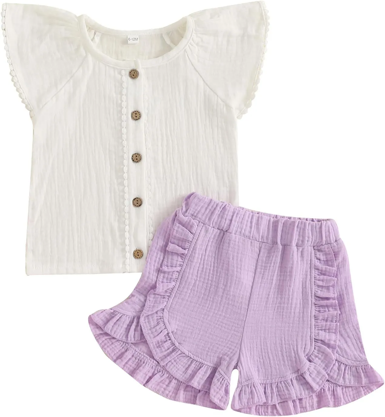 Toddler Girl Summer Clothes Baby Girl Summer Outfit T Shirts Cotton Shorts Linen Girls Clothing Set