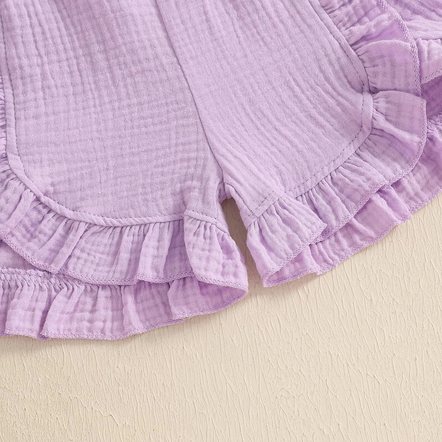 Toddler Girl Summer Clothes Baby Girl Summer Outfit T Shirts Cotton Shorts Linen Girls Clothing Set