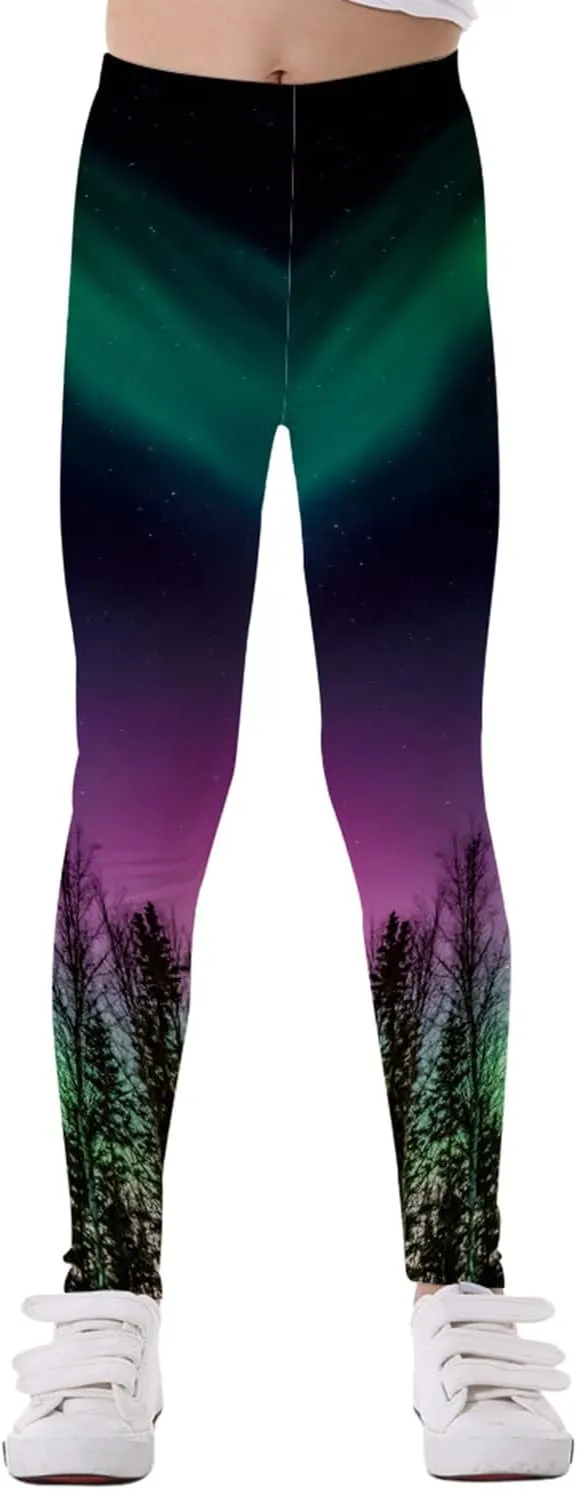 Toddler Girls Printed 3Ds Ptints Leggings Yoga Pants Cute Slim Fitted Stretch Pants Toddler Girls Baby