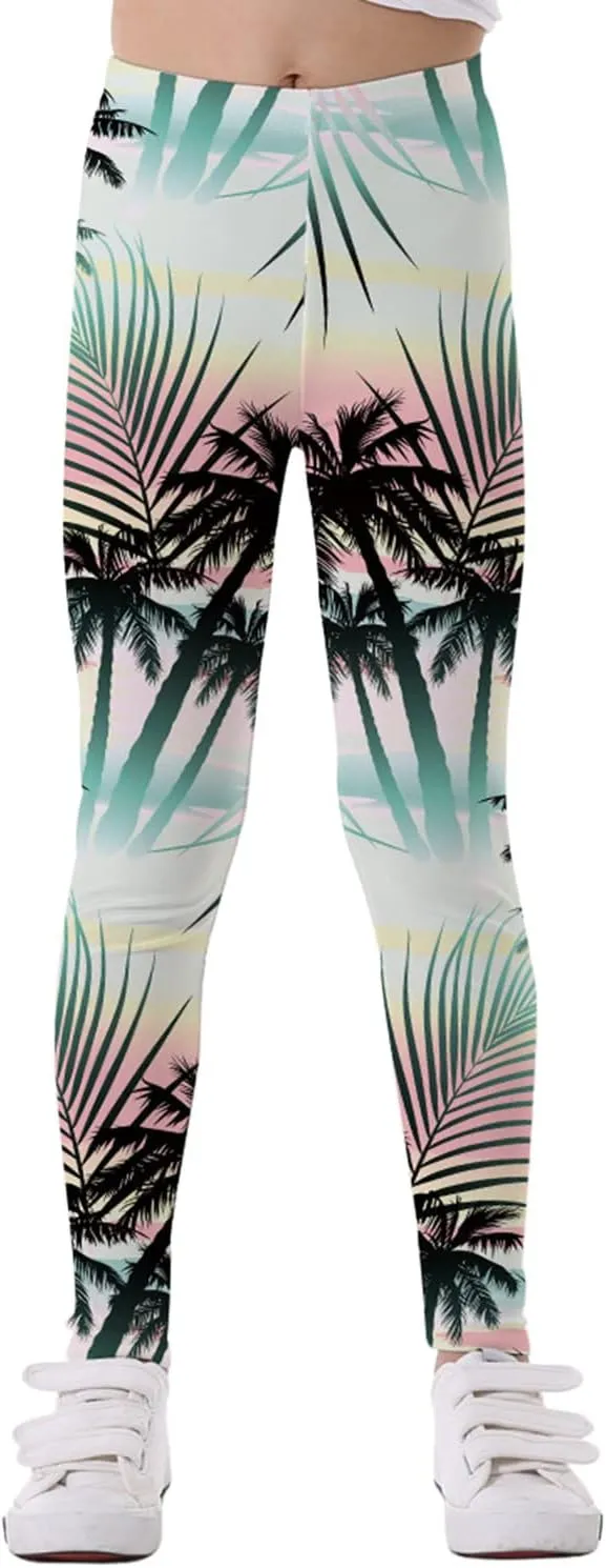 Toddler Girls Printed 3Ds Ptints Leggings Yoga Pants Cute Slim Fitted Stretch Pants Toddler Girls Baby