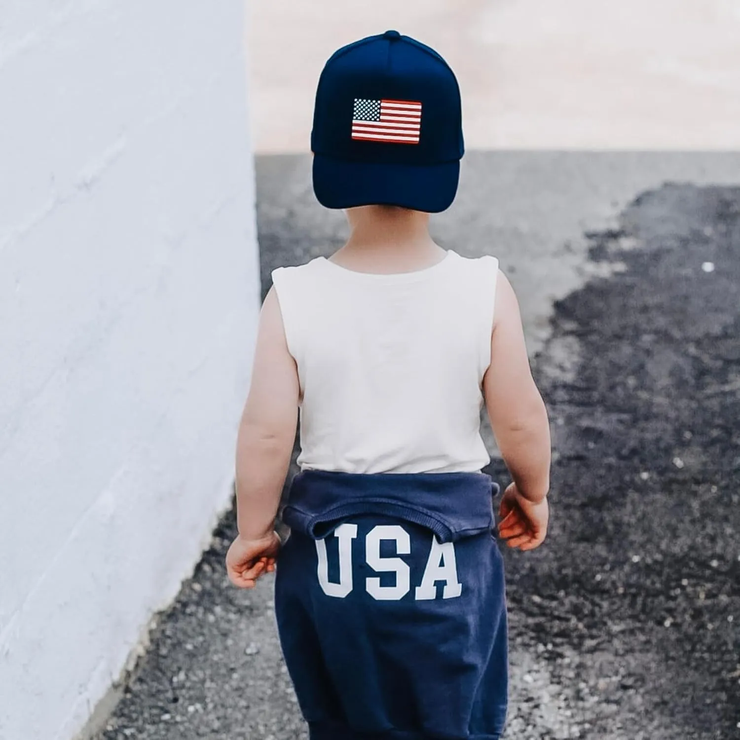Toddler Hat - USA Hat - Patriotic Old Glory Best Bills with Stars Gorras Lids Branded USA Classis Baseball Trucker Flag Cap