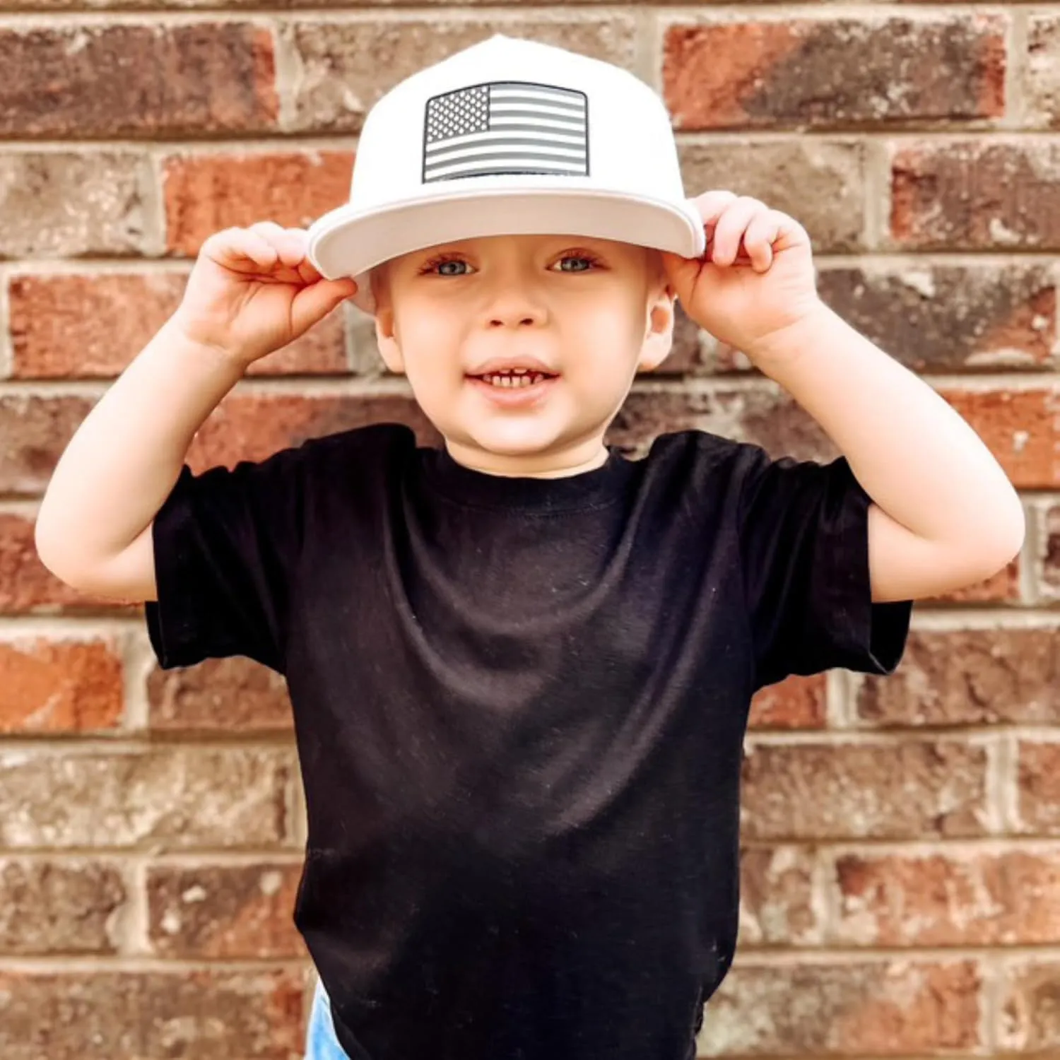 Toddler Hat - USA Hat - Patriotic Old Glory Best Bills with Stars Gorras Lids Branded USA Classis Baseball Trucker Flag Cap
