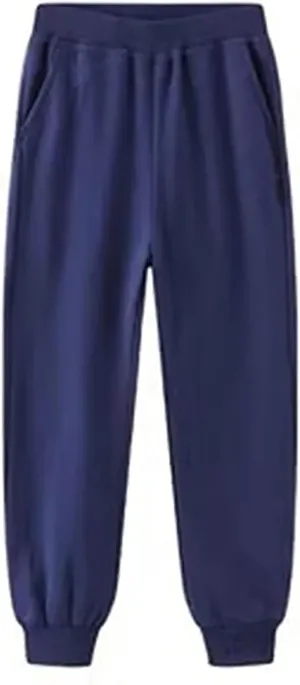 Toddler Kids Jogger Pants Girls Boys Elastic Waist Cotton Solid Pants Unisex Casual Pull-on Sweatpants for Teens