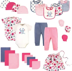 Touched by Nature Unisex Baby Organic Cotton Layette Set and Giftset