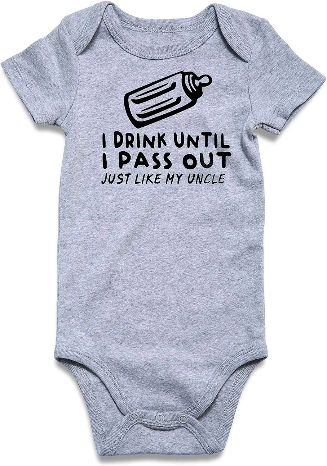 UNIFACO Unisex Baby Funny Saying Outfit Short and Long Sleeve Bodysuits Romper 0-18M