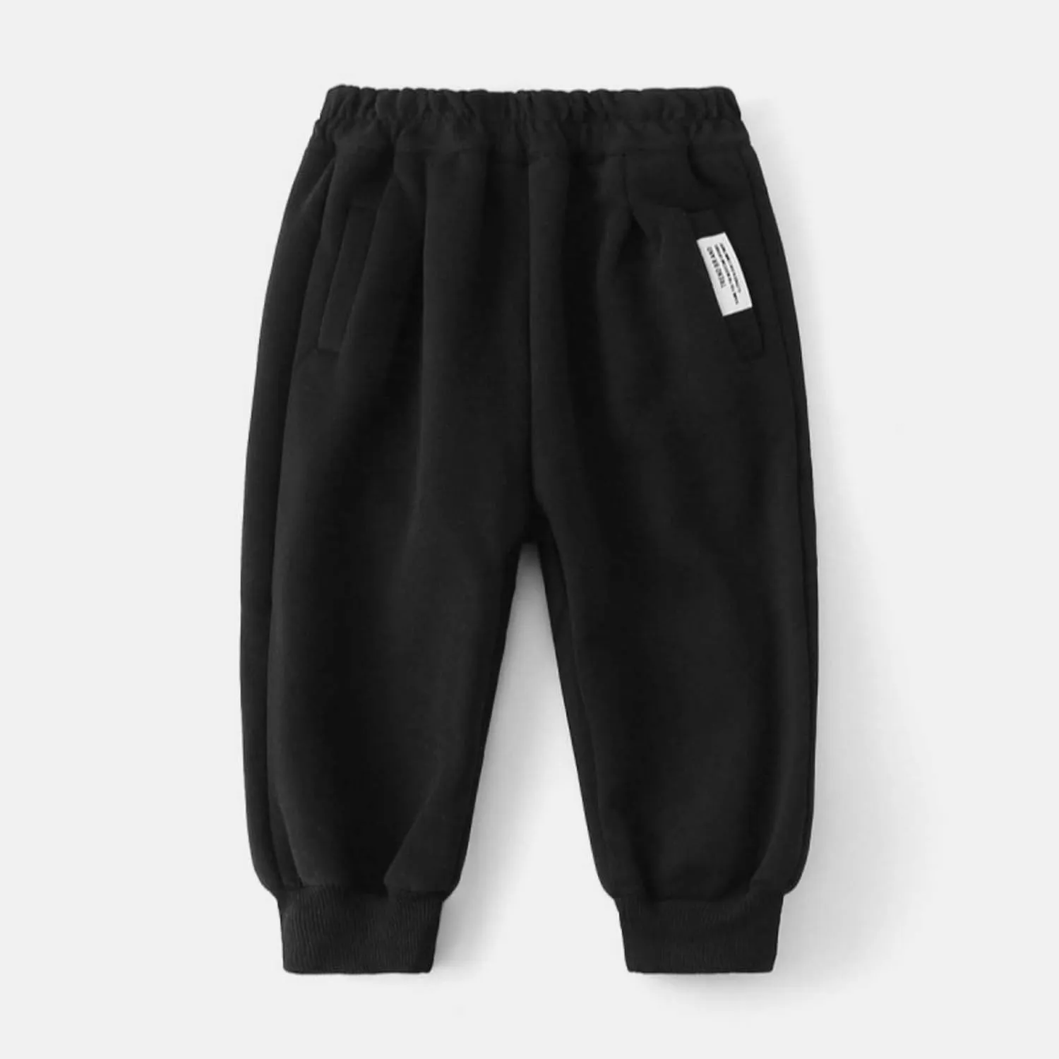 Unisex Baby Fleece Sweatpants Cotton Elastic Waist Fall Winter Toddler Boys Girls Jogger Pants Solid Color