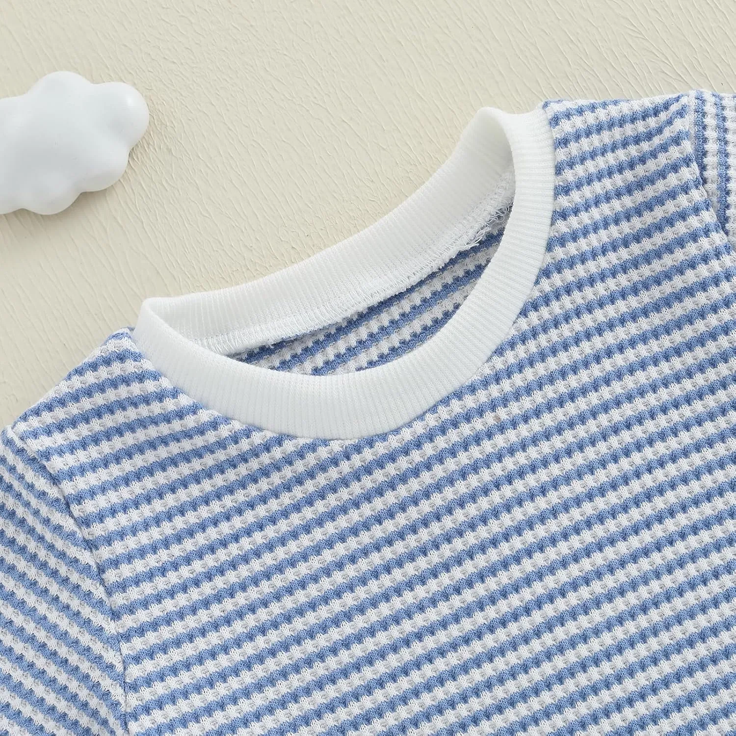 VISGOGO Baby Boy Girls Toddler Summer Outfit Striped T-shirt Toddler Boy Summer Clothes 6 12 18 Months 2 3 4 5 T Short Set