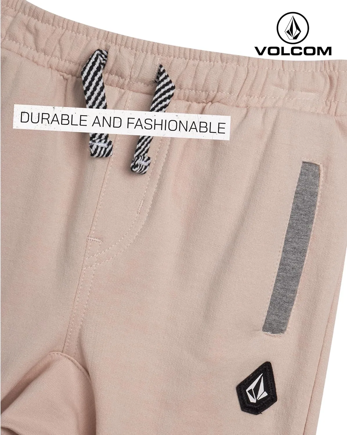 Volcom Boys' Sweatsuit Set - 3 Piece French Terry Active Set Boys Sweatshirt, Jogger Pants and Hat - Boys Jogger Set (12M-7)