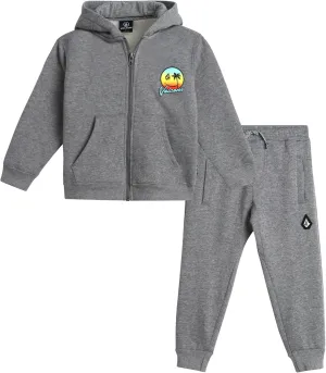 Volcom Infant Baby Boys' Tracksuits - 2 Piece Soft Fleece Full Zip Up Hoodie and Jogger Pants Set for Toddler Boys (12M-7)