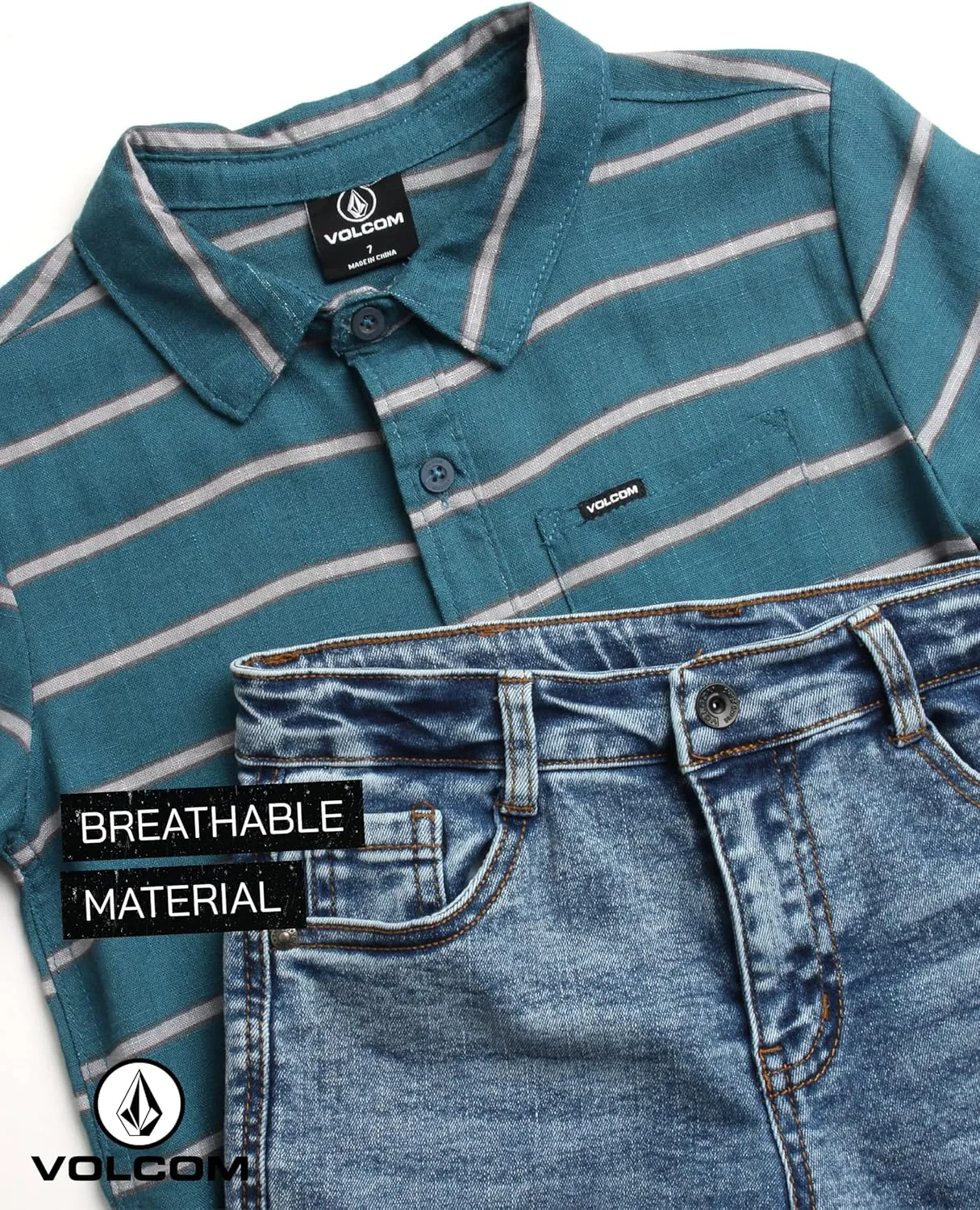 Volcom Toddler Boy Shorts Set - 2 Piece Short Sleeve Button Down Dress Shirts and Twill Shorts - Toddler Boys Summer Outfits